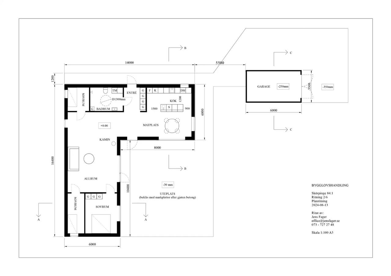 Floor plan for Rönnebodavägen 30