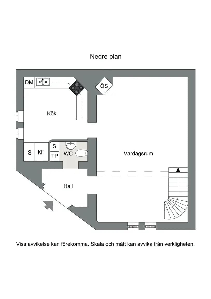Floor plan for Skeppargatan 54 A