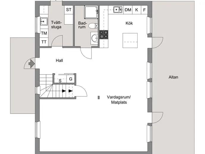 Floor plan for Athos väg 26 A