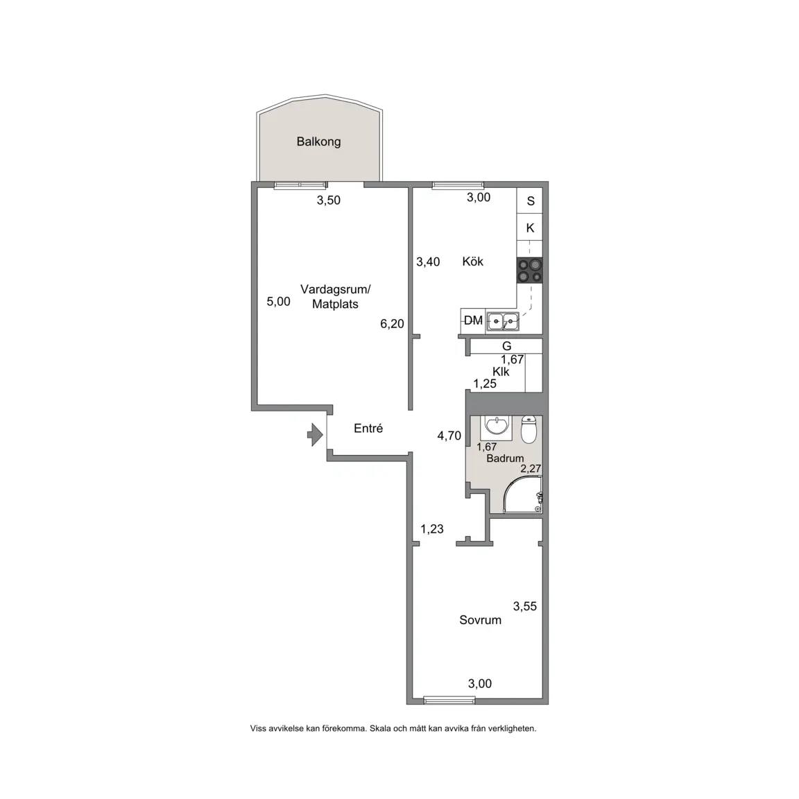 Floor plan for Idrottsvägen 10 B