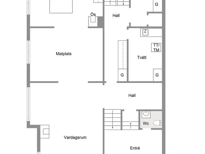 Planritning för Frejavägen 8