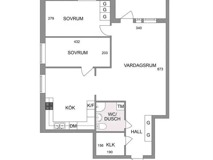 Floor plan for Vitlöksgränd 3