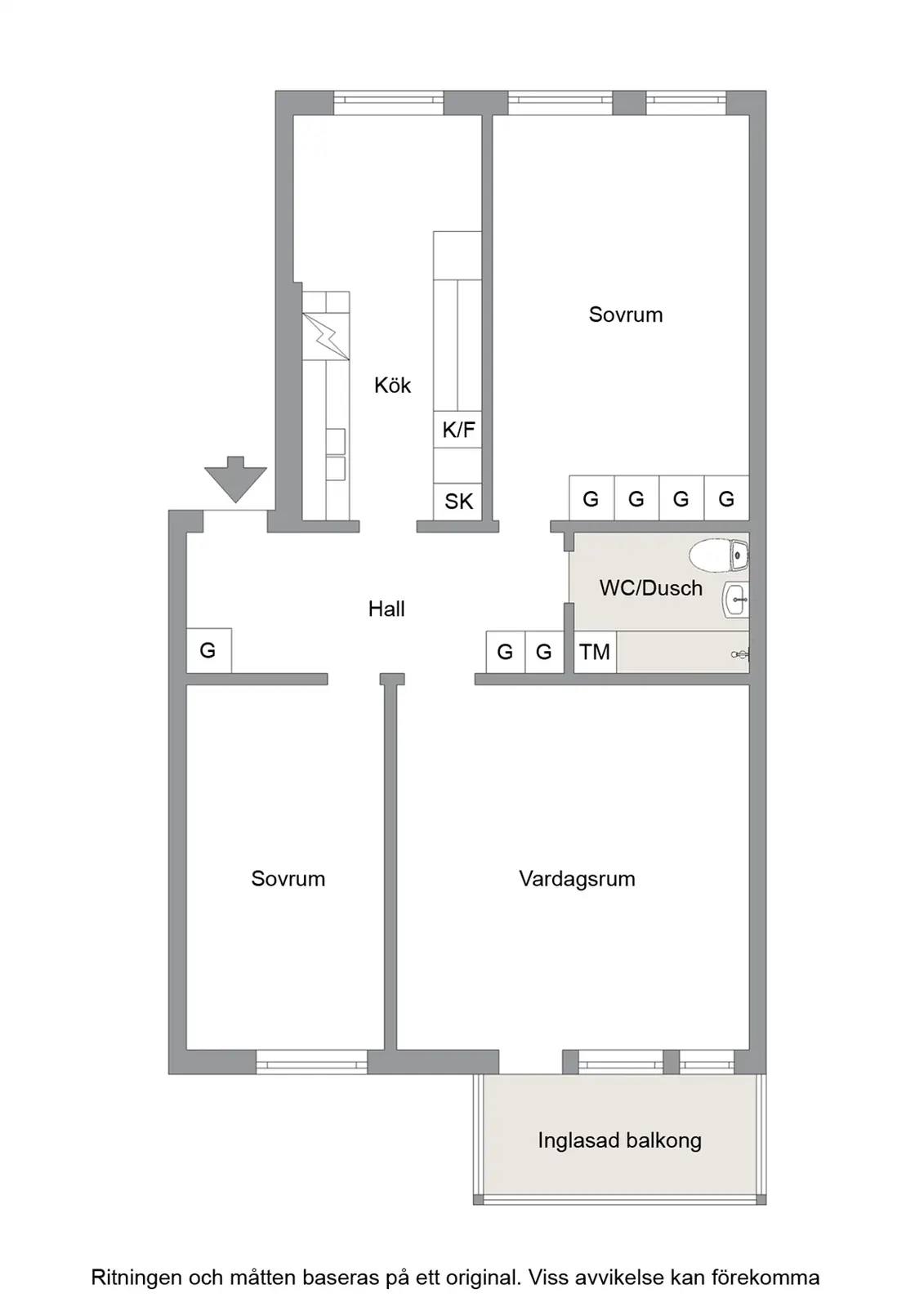Floor plan for Havstenavägen 38C