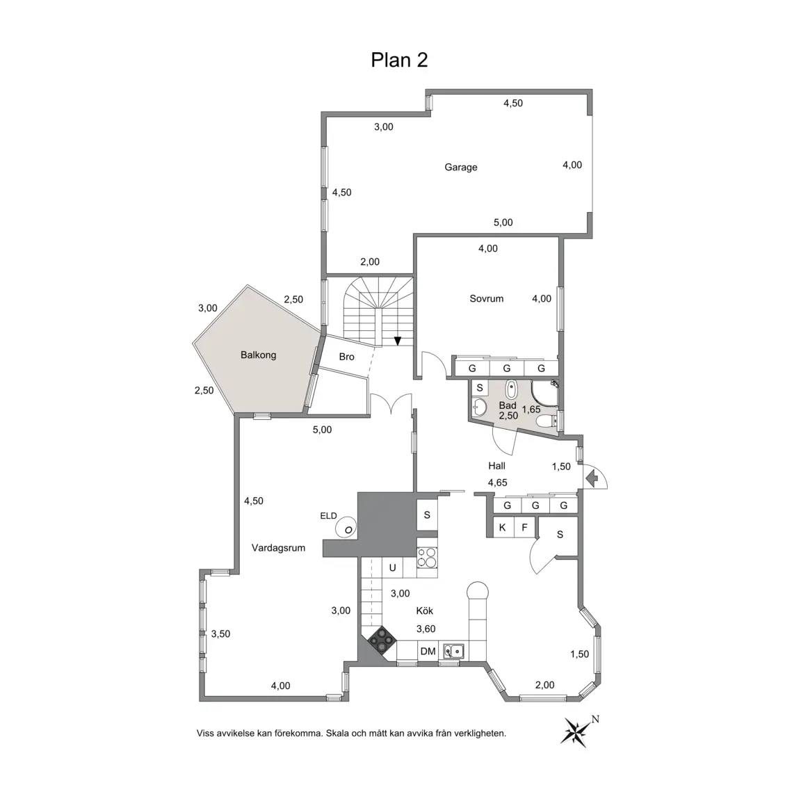 Floor plan for Myrtengatan 7