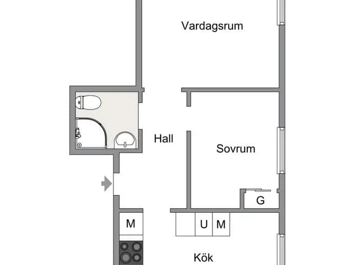 Floor plan for Mariebergsvägen 11