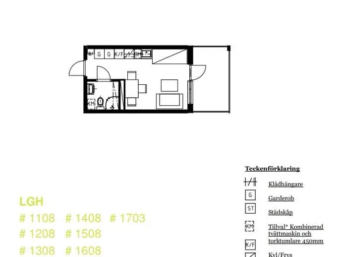 Floor plan for HJULSTAVÄGEN 92, Vån 5/7