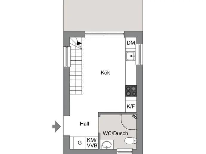 Floor plan for Månbacken 1C