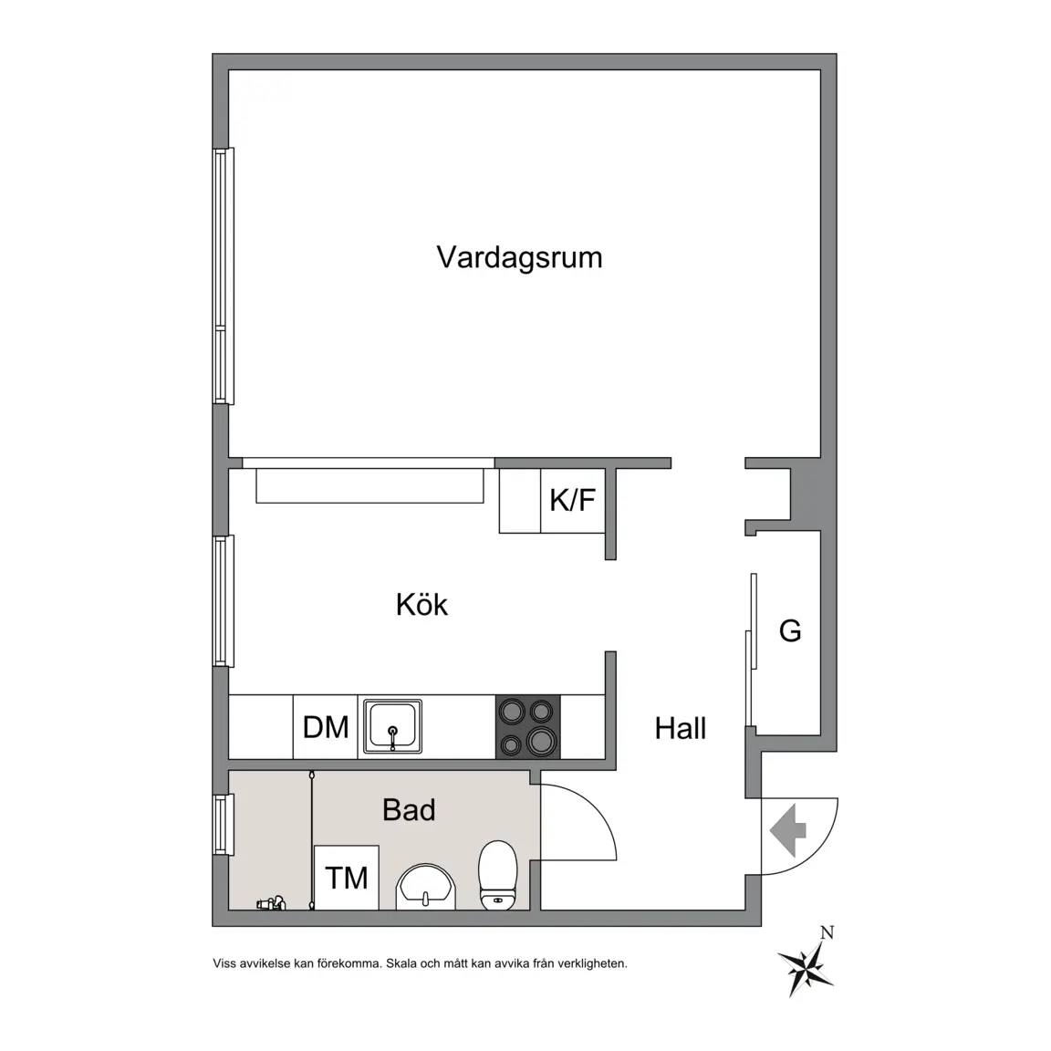 Planritning för Klarinettgatan 18