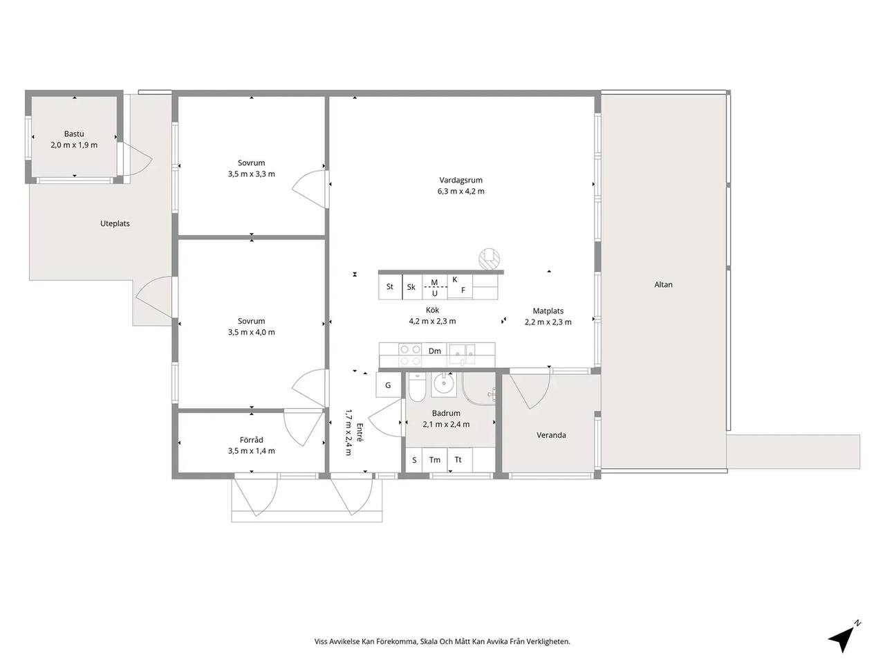 Floor plan for Svanvik 34