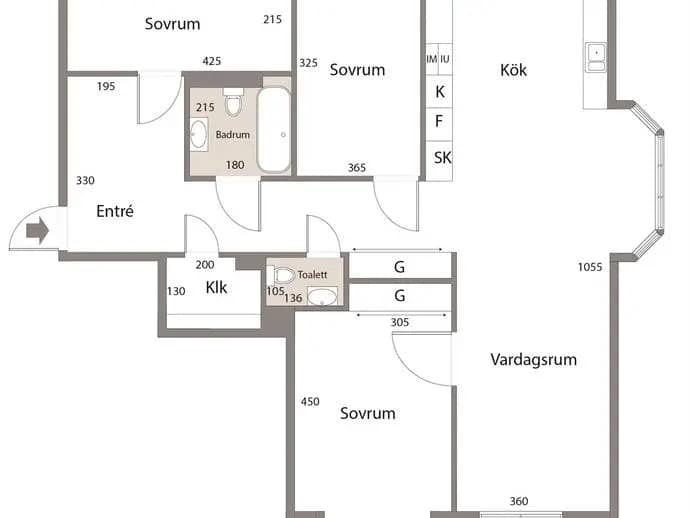 Planritning för Eskilstunavägen 10