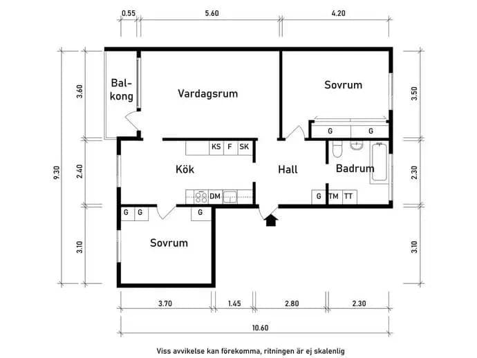Floor plan for Gösta Berlings gata 20