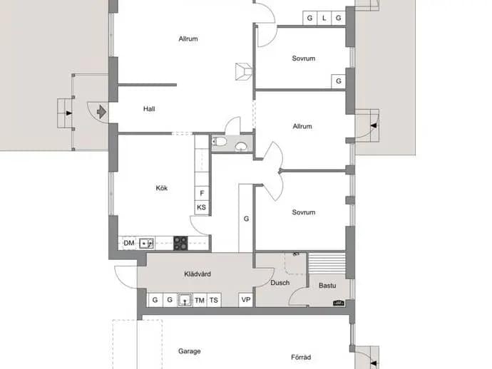 Floor plan for Morkullegatan 2