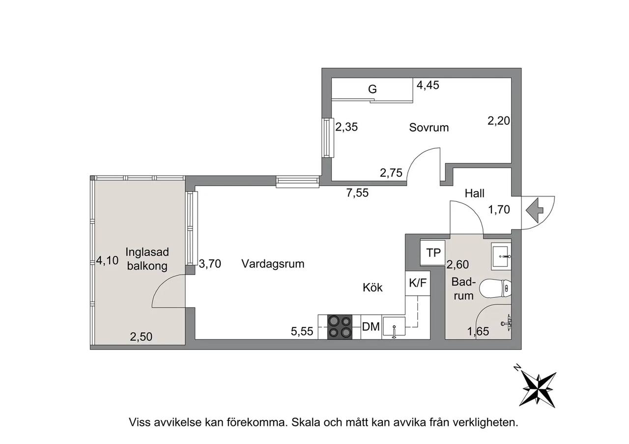 Planritning för Lindholmsallén 51