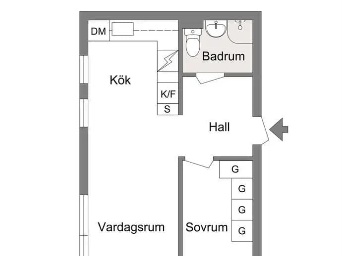 Planritning för Smedjegatan 28