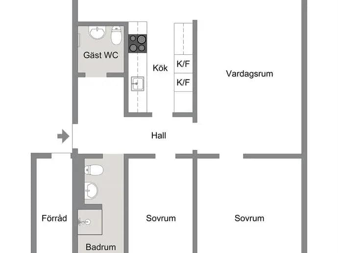 Planritning för Hjortronvägen 87