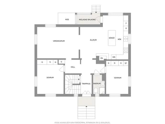 Floor plan for Lothargatan 4