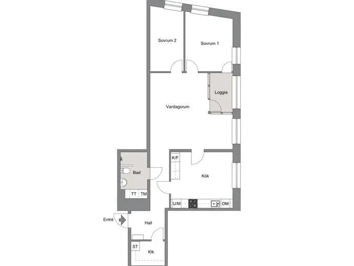 Planritning för BORGARFJORDSGATAN 21 A, Vån 26/36
