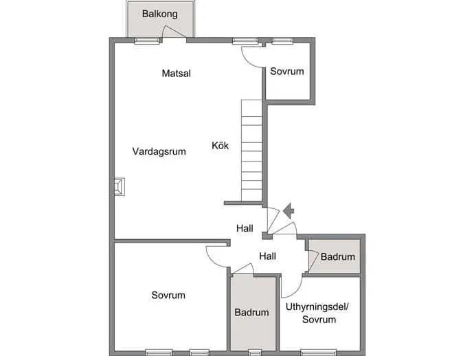 Floor plan for Vissingebacken 9, 4tr