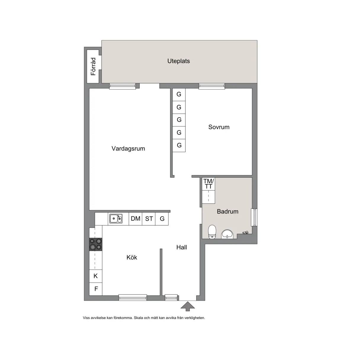 Floor plan for Nolgårdsvägen 16B