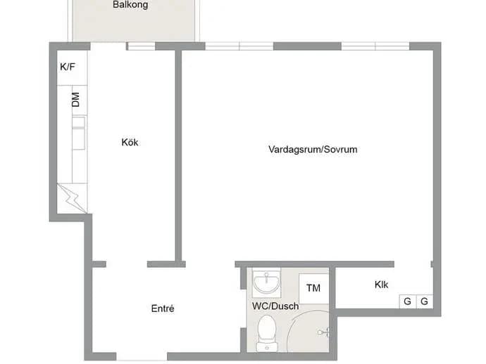 Floor plan for Storgatan 34 B