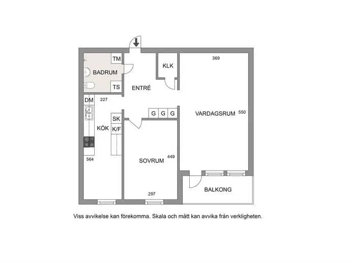 Floor plan for Vendelsö skolväg 5, vån 4/4