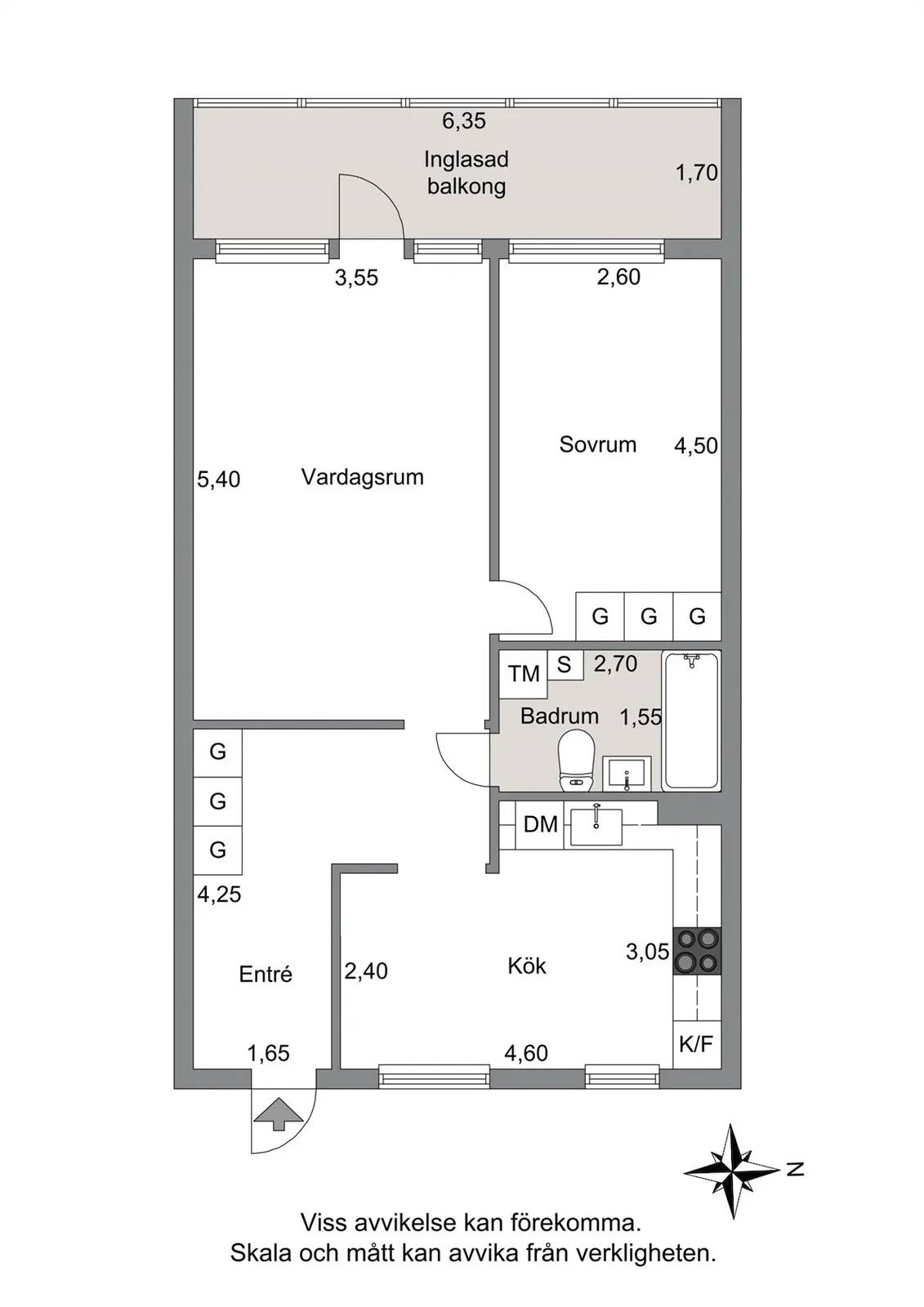 Floor plan for Prilyckegatan 67