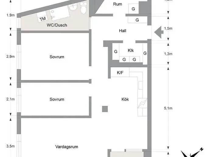 Floor plan for Teleskopgatan 6