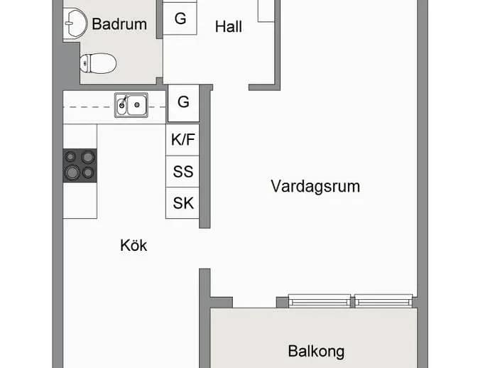 Floor plan for Myntgatan 83