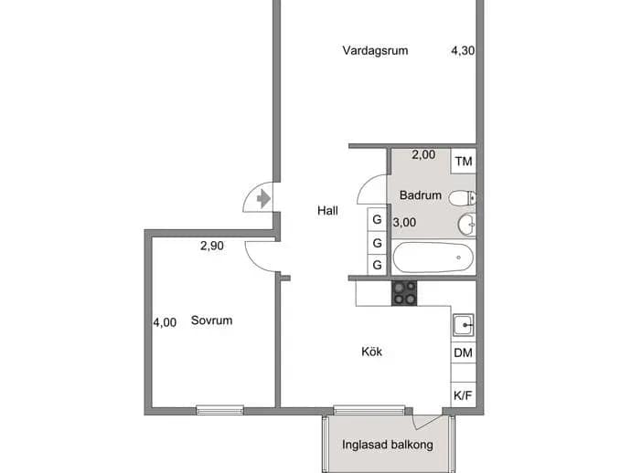 Planritning för Granövägen 56