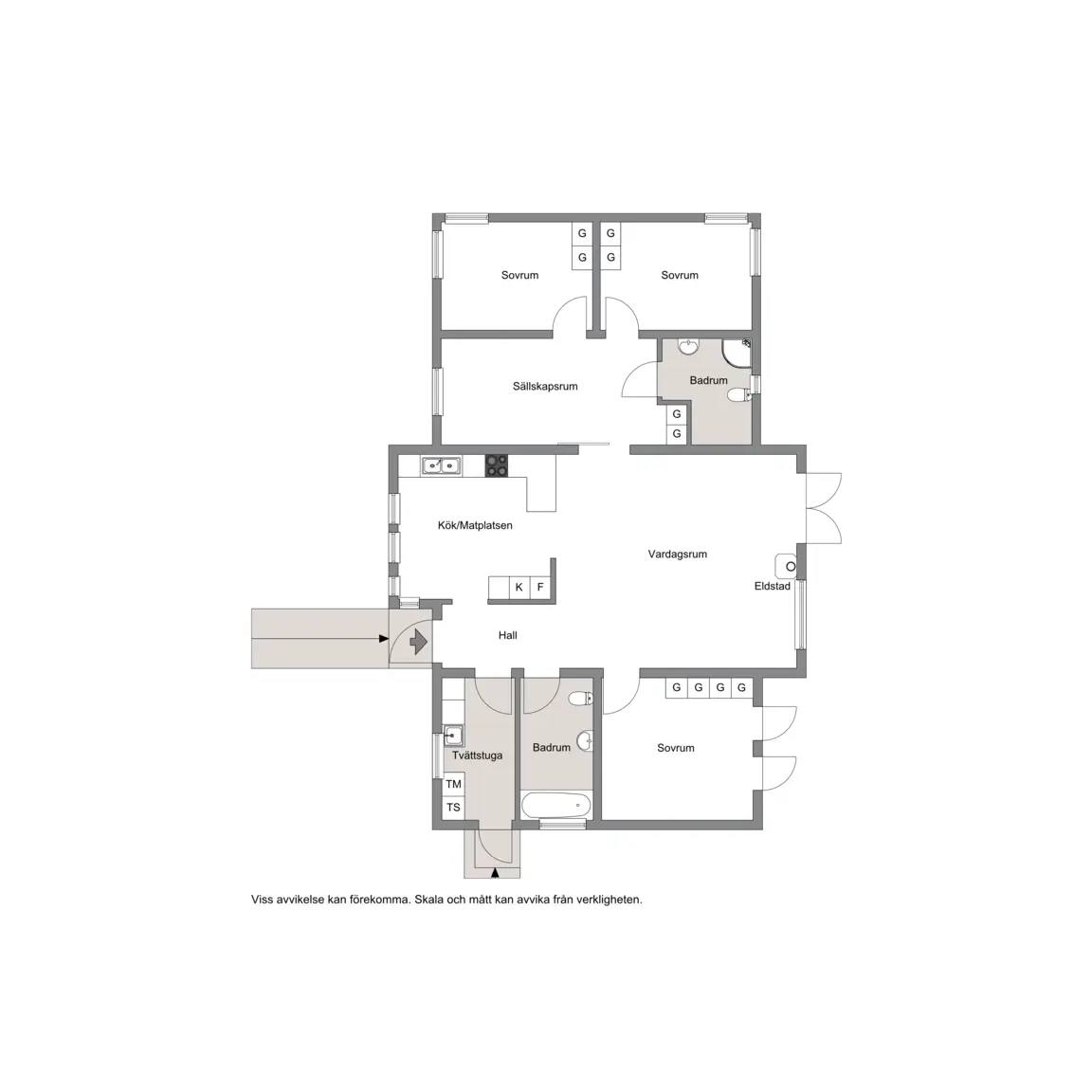 Floor plan for Lotsvägen 7