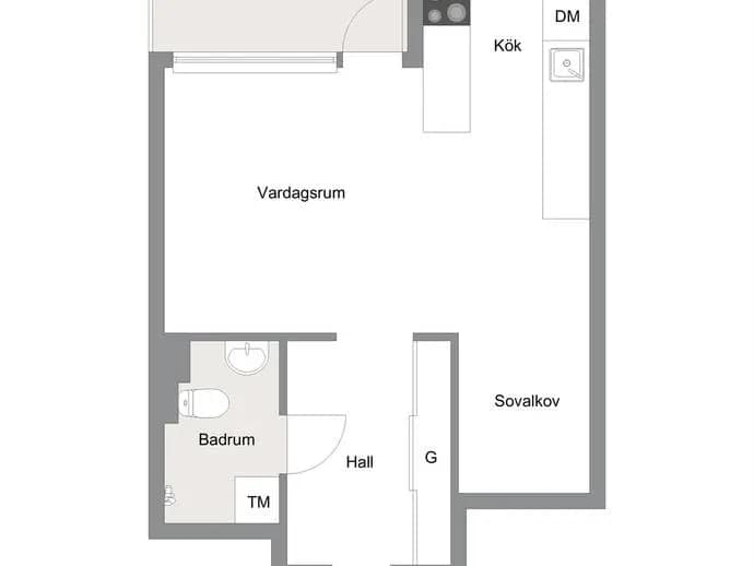 Planritning för Gröndalsvägen 1, 6 tr