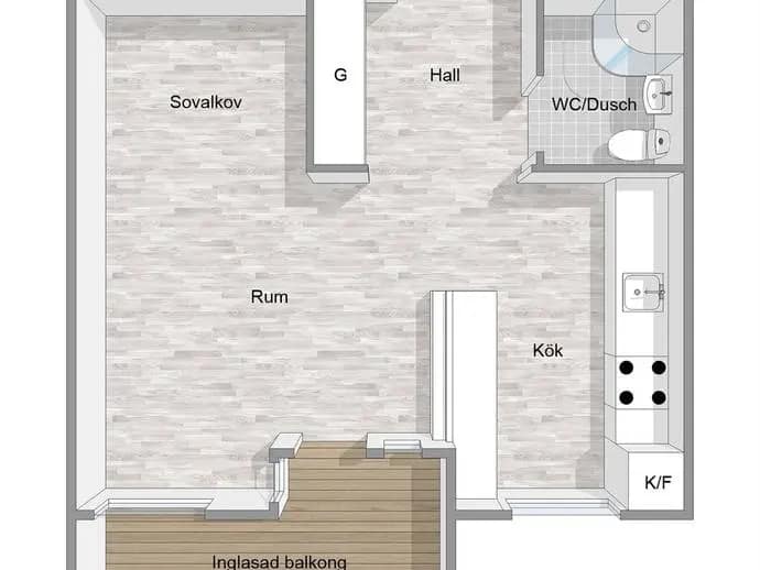 Floor plan for Hagavägen 24