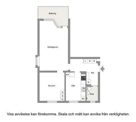 Floor plan for Skolvägen 13A