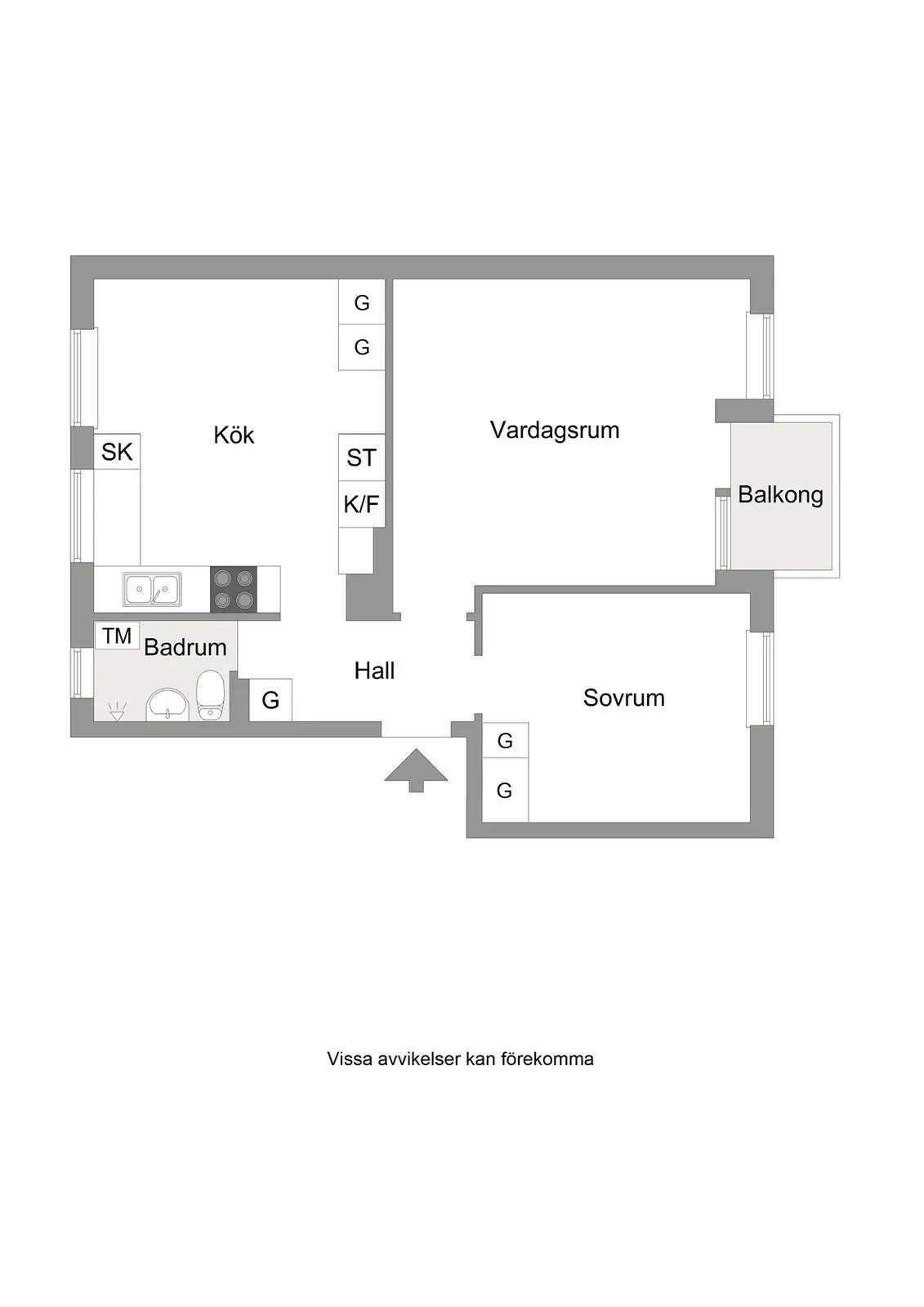Floor plan for Tulegatan 22A