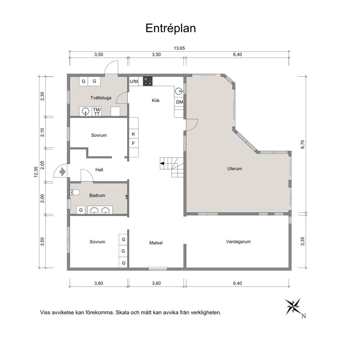 Floor plan for Österåsgatan 8