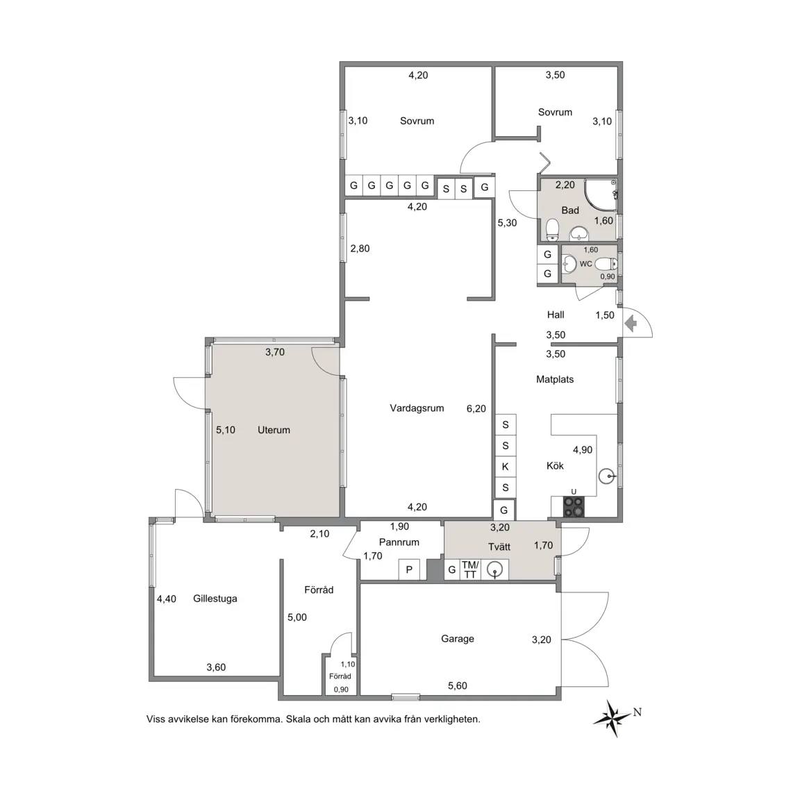 Floor plan for Lyckhemsvägen 16