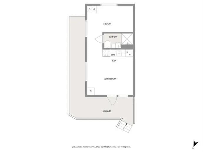 Floor plan for Bryggvägen 24 lgh 1A
