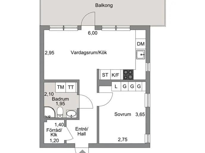 Planritning för Vallhöjdsvägen 25