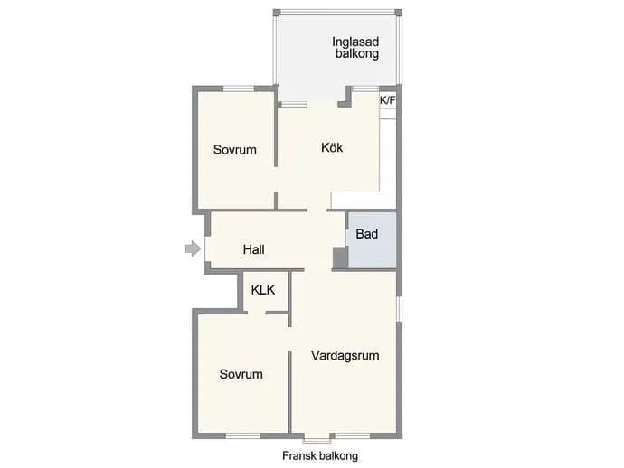 Floor plan for Hammarvägen 43