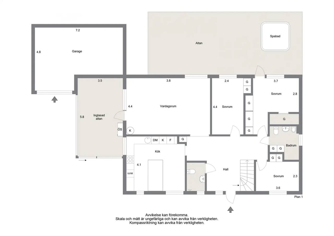 Floor plan for Sköna Gertruds väg 11
