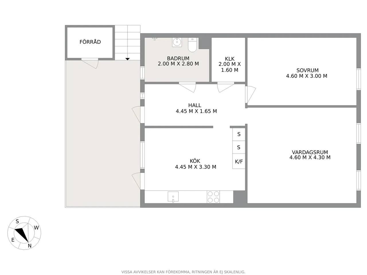 Planritning för Drottninggatan 32L