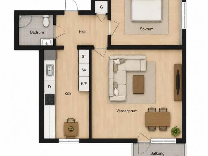 Planritning för Västgötagatan 6