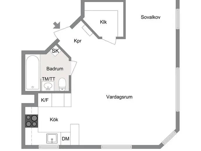 Floor plan for Bålstavägen 27