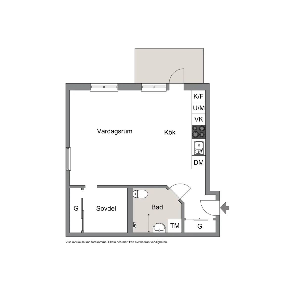 Floor plan for Västra Kanalgatan 9