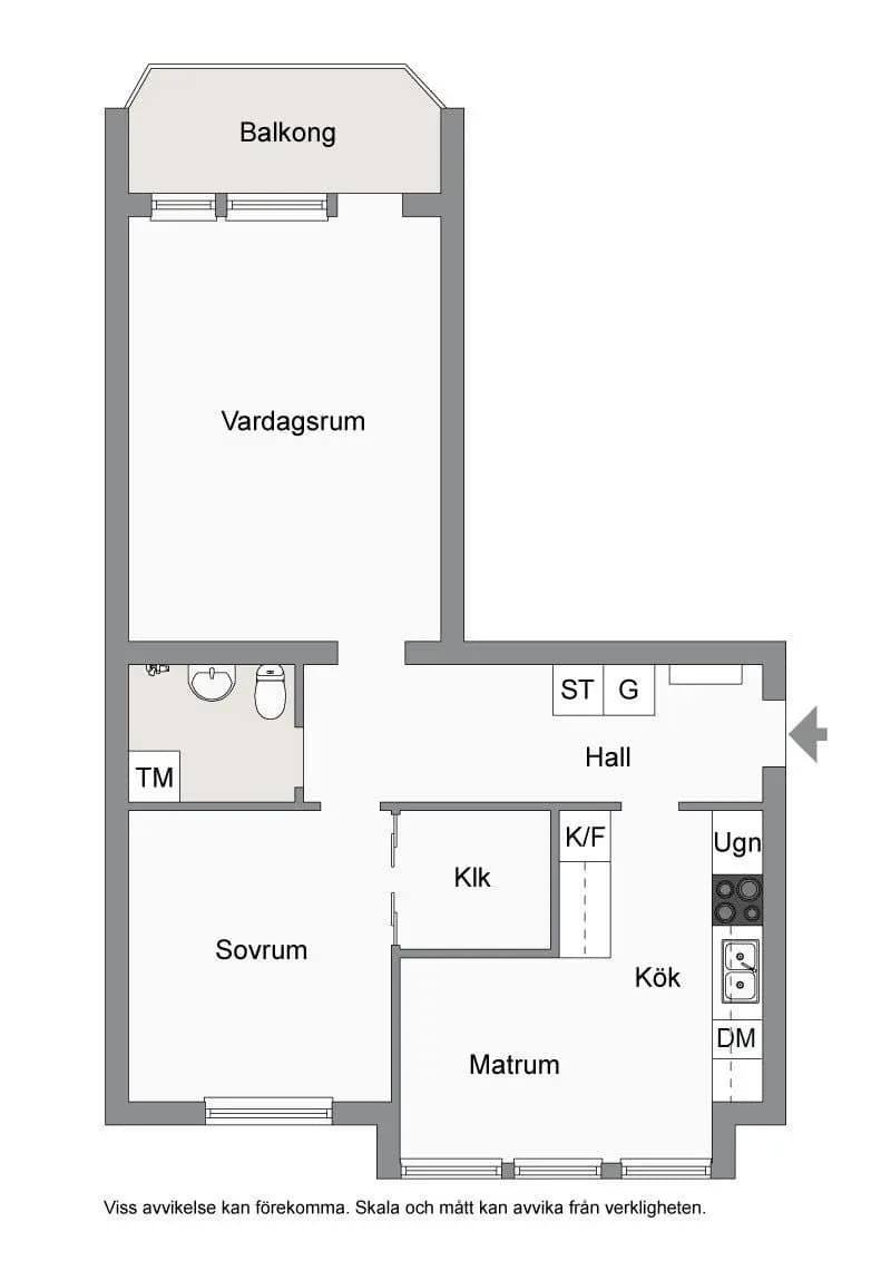 Floor plan for Hyttlidgatan 69 B