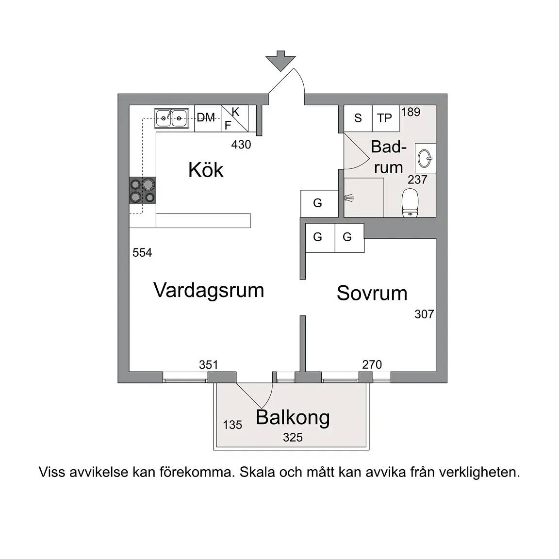 Floor plan for Gröna Annas gata 7