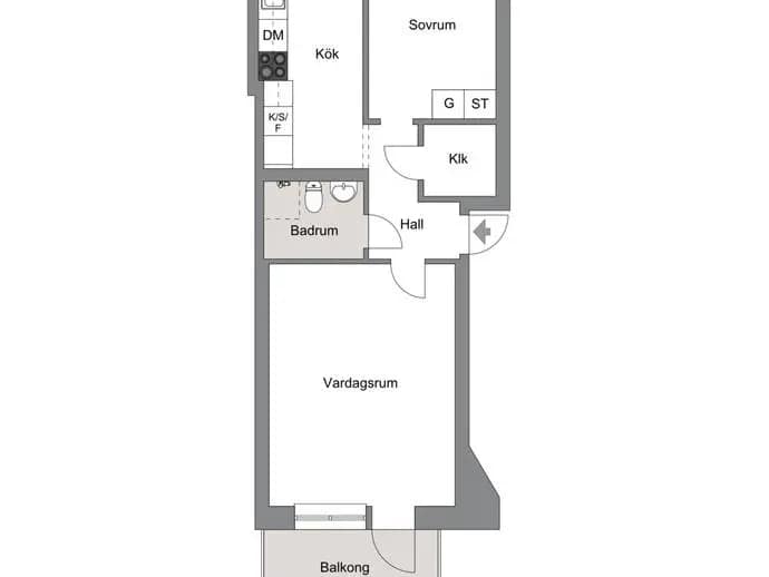 Planritning för Skaraborgsvägen 13C