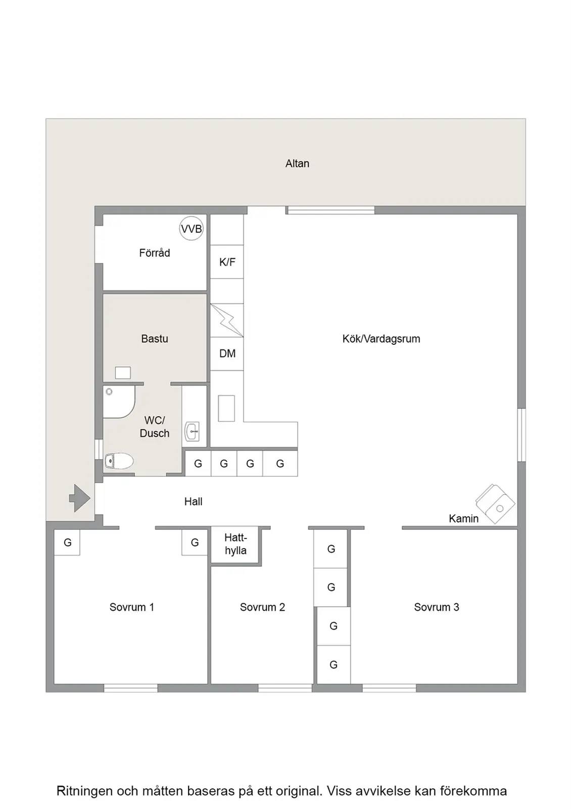 Floor plan for Dalsslingan 306 - andel 3 veckor/år