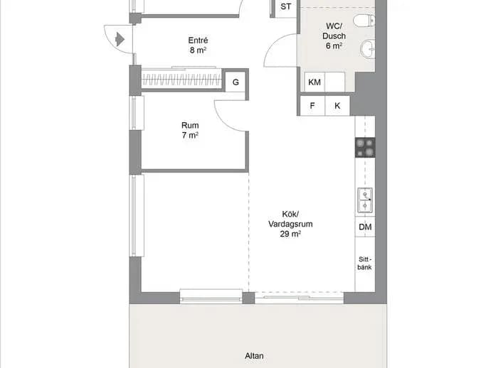 Floor plan for Kollungsvägen 15A