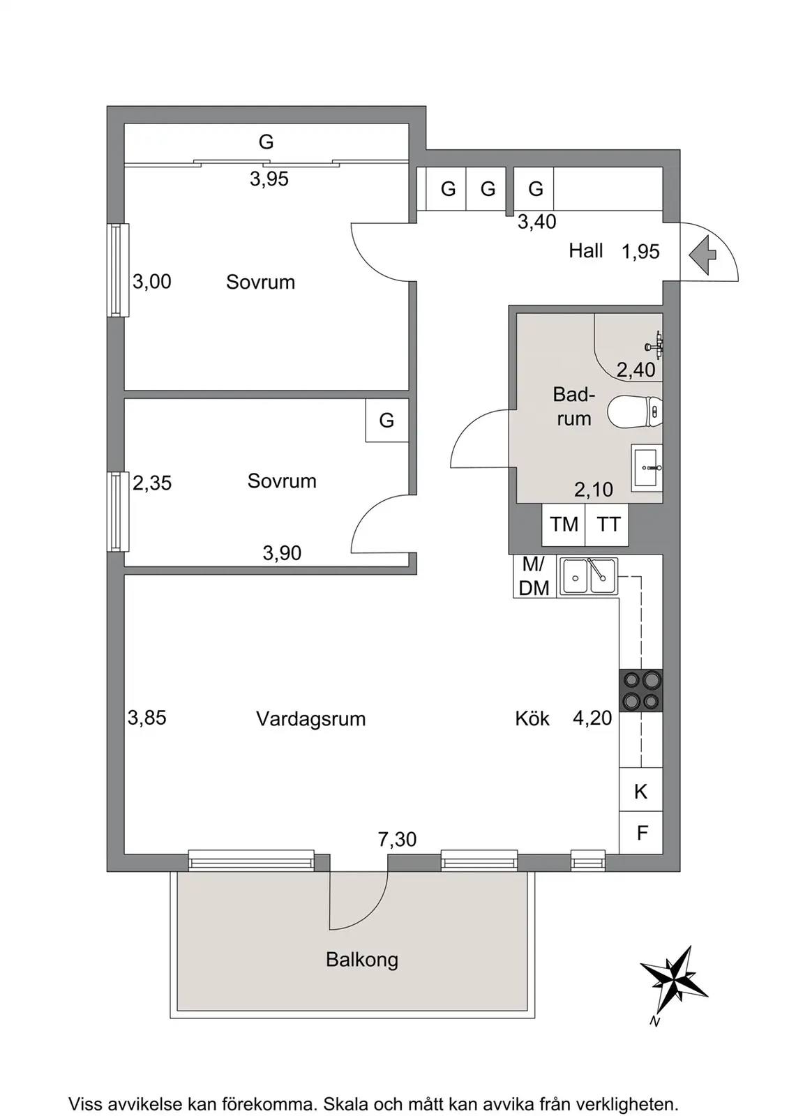 Floor plan for Kärnvedsgatan 67